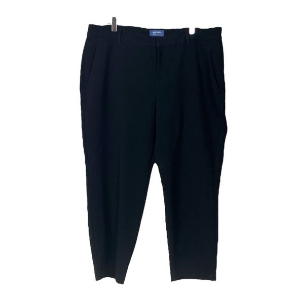 Old Navy Pants Harper Ankle Crop Black Mid Rise Women’s Plus Size 16 - Picture 5 of 8